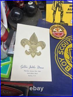 1960 BSA 50th Anniversary Boy Scout Lot Silver Coin, Patches Felt 1937 Book Rare 1960 BSA 50th Anniversary Boy Scout Lot Silver Coin, Patches Felt 1937 Book Rare