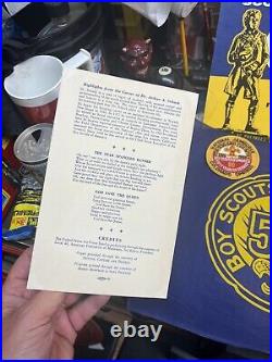 1960 BSA 50th Anniversary Boy Scout Lot Silver Coin, Patches Felt 1937 Book Rare 1960 BSA 50th Anniversary Boy Scout Lot Silver Coin, Patches Felt 1937 Book Rare