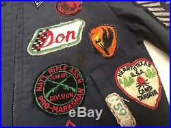 1960's Jacket Covered in Military & Boy Scout Patches Texas / Japan