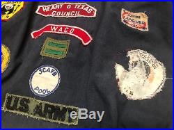 1960's Jacket Covered in Military & Boy Scout Patches Texas / Japan
