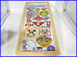 1960s-1970s Boy Scout BSA Patch Collection Display Case