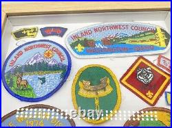 1960s-1970s Boy Scout BSA Patch Collection Display Case