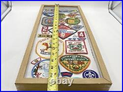 1960s-1970s Boy Scout BSA Patch Collection Display Case