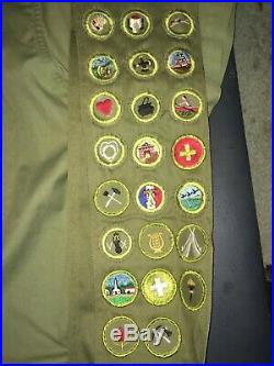 1960s Boy scouts Of America Senior Uniform With Sash (23 Patches)