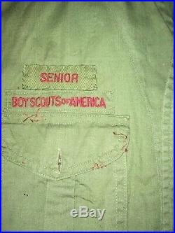 1960s Boy scouts Of America Senior Uniform With Sash (23 Patches)