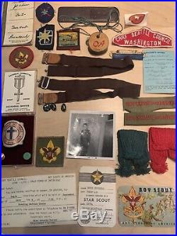 1960s EAGLE SCOUT BSA LOT Order of Arrow Catholic Patch Transvaal Garters Badges
