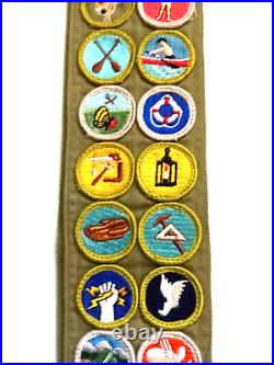 1960s Vintage Boy Scout Patch Vest Cubs To Eagle Plus Merit Badge Sash Indiana