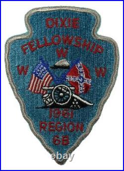 1961 Area 6-B Dixie Fellowship Skyuka #270 Camp Palmetto Patch Grey Bdr (DIX245)