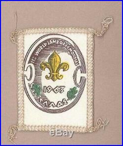 1963 World Scout Jamboree OFFICIAL SATEEN CLOTH SOUVENIR PATCH