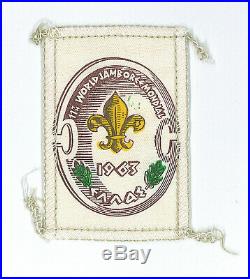1963 World Scout Jamboree OFFICIAL SATEEN CLOTH SOUVENIR PATCH