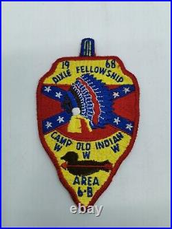 1968 Dixie Fellowship Area 6-B Patch Camp Old Indian Boy Scout Patch