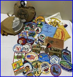 1970's BSA Patches Award/Service PINS Belt Buckles Camp Gear Neckerchiefs READ