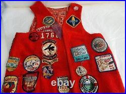 1970 s Boy Scout vest with patches hand made youth size