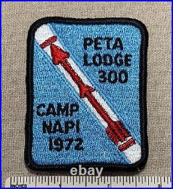 1972 OA PETA Lodge 300 Order of the Arrow PATCH WWW Vigil Camp Napi Boy Scout