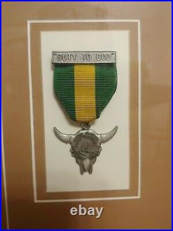 1973 Eagle Scout Award Framed 32 x 27 With 28 Patches & 9 Badges Boy Scouts