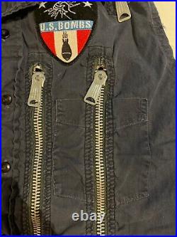 1977 Boy Of London zipper button punk shirt with patches Sleeveless RARE