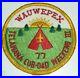 1977-CAMP-WAUWEPEX-CUB-DAD-WEEKEND-III-Patch-Boy-Scouts-TELEWANA-Nassau-County-01-vndv