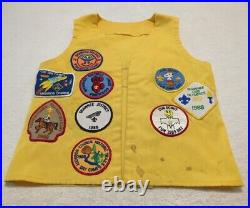 1980s Cub Scout Patch Vest Audubon Council Shawnee District Dirty Vest EUC