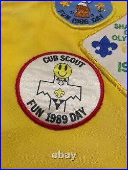 1980s Cub Scout Patch Vest Audubon Council Shawnee District Dirty Vest EUC