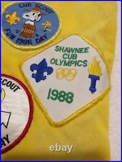 1980s Cub Scout Patch Vest Audubon Council Shawnee District Dirty Vest EUC