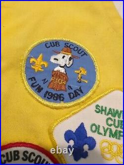 1980s Cub Scout Patch Vest Audubon Council Shawnee District Dirty Vest EUC