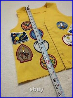 1980s Cub Scout Patch Vest Audubon Council Shawnee District Dirty Vest EUC