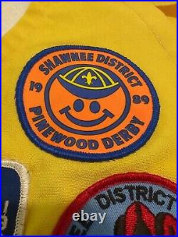 1980s Cub Scout Patch Vest Audubon Council Shawnee District Dirty Vest EUC