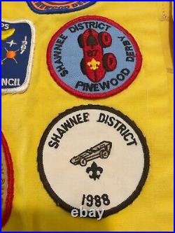 1980s Cub Scout Patch Vest Audubon Council Shawnee District Dirty Vest EUC