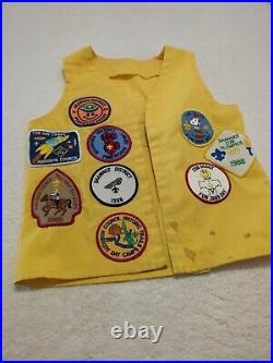 1980s Cub Scout Patch Vest Audubon Council Shawnee District Dirty Vest EUC