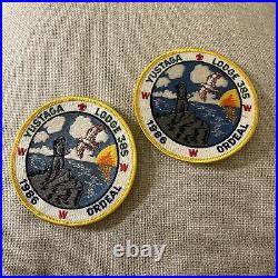 1986 BSA Boy Scout Yustaga Lodge 1986 Ordeal WWW Set Of 2 Large Patches