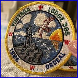 1986 BSA Boy Scout Yustaga Lodge 1986 Ordeal WWW Set Of 2 Large Patches