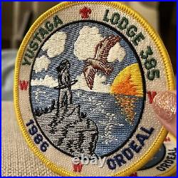 1986 BSA Boy Scout Yustaga Lodge 1986 Ordeal WWW Set Of 2 Large Patches