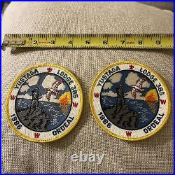 1986 BSA Boy Scout Yustaga Lodge 1986 Ordeal WWW Set Of 2 Large Patches