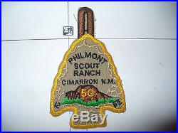 1988 Philmont Scout Ranch, 50th Ann 1938 1988, YEL, Arrowhead, Patch, pp, 1 PER, BSA, NM