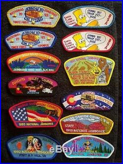1993 National Jamboree BSA Council Strip Lot (Various Councils) Boy Scout Patche