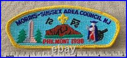 1998 MORRIS-SUSSEX AREA COUNCIL Boy Scout Philmont Shoulder Strip PATCH CSP NJ