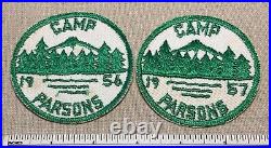 2 VTG 1950s CAMP PARSONS Boy Scout PATCHES Chief Seattle Council Uniform Badge