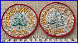 2 Vintage CAMP WOLFEBORO Boy Scout 1st & 2nd Year Camper PATCHES BSA Badge
