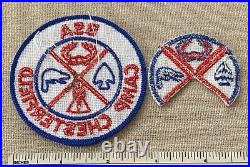 2 Vintage CHESTERFIELD RESERVATION Boy Scout Camp PATCHES Great Trails Council