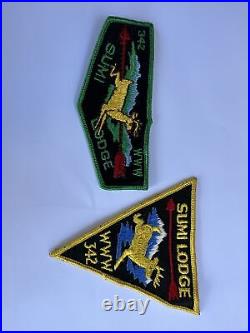 2 Vintage OA Lodge 342 Sumi Flap Boy Scout www One Triangle Patch