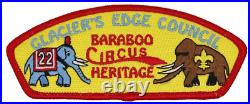 2008 Baraboo Circus Heritage 22 Years Patch Glacier's Edge Council Elephant CSP