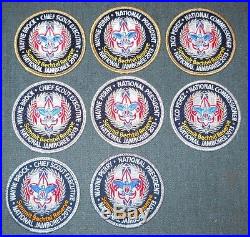 2013 National Boy Scout Jamboree Complete Set of 8 Key 3 Patches with GMY MINT
