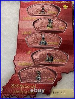 2013 National Jamboree Sagamore Council Rare Ghosted Indiana Patch Set