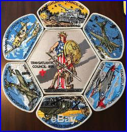 2017 National Jamboree Transatlantic Council JSP CSP Patch Badge Set Lot Silver