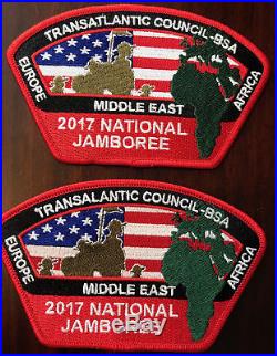 2017 National Jamboree Transatlantic Council JSP CSP Patch Badge Set Lot Silver