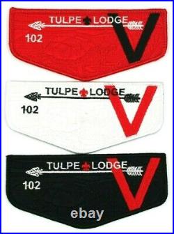 2021 5th Anniversary Tulpe Lodge Flap Set Narragansett Council Patch BSA RI