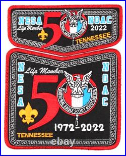 2022 NOAC NESA Life Member 50th Anniversary Flap Patch Set Eagle Scout BSA OA