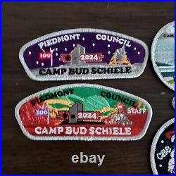 2024 Piedmont Council Camp Bud Schiele'100 Years' Patch Set Staff Participant