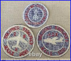 3 Vintage 1950s SAFB SHEPPARD AIR FORCE BASE Boy Scout Explorer Conclave PATCHES