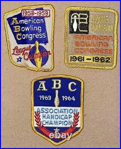 3 Vintage 1958 1964 Bsa Boy Scouts American Bowling Congress Patch Patches